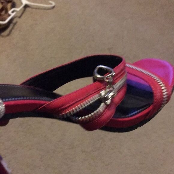 Esprit heels size 8 pink side zipper tall heel - Picture 6 of 9